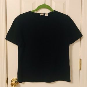 Real Clothes SFA black knit crop cotton tee shirt